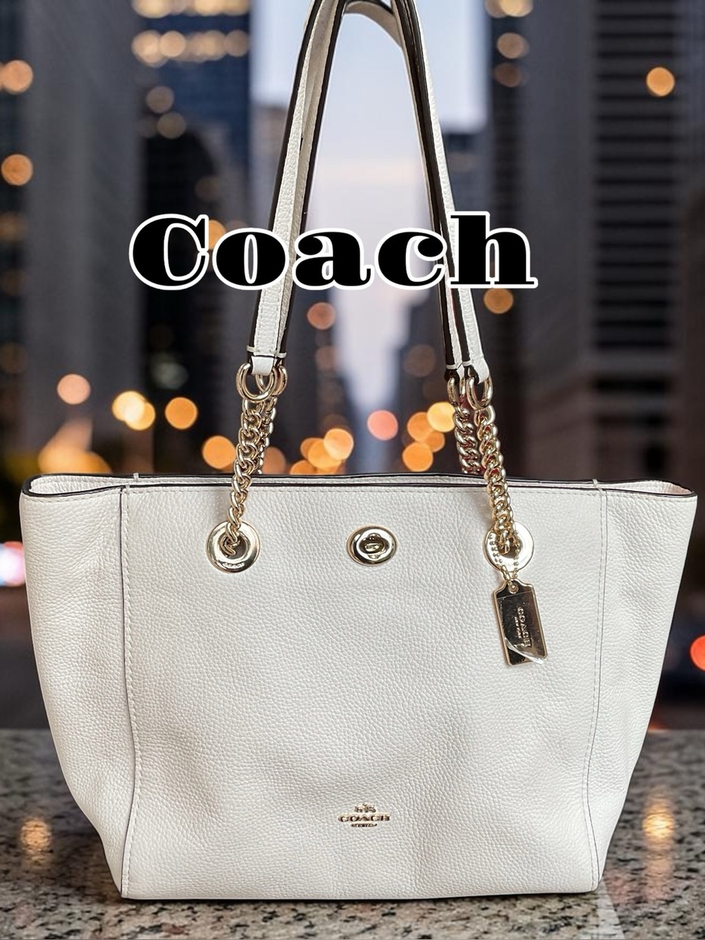 Coach Turnlock Chain Tote #57107